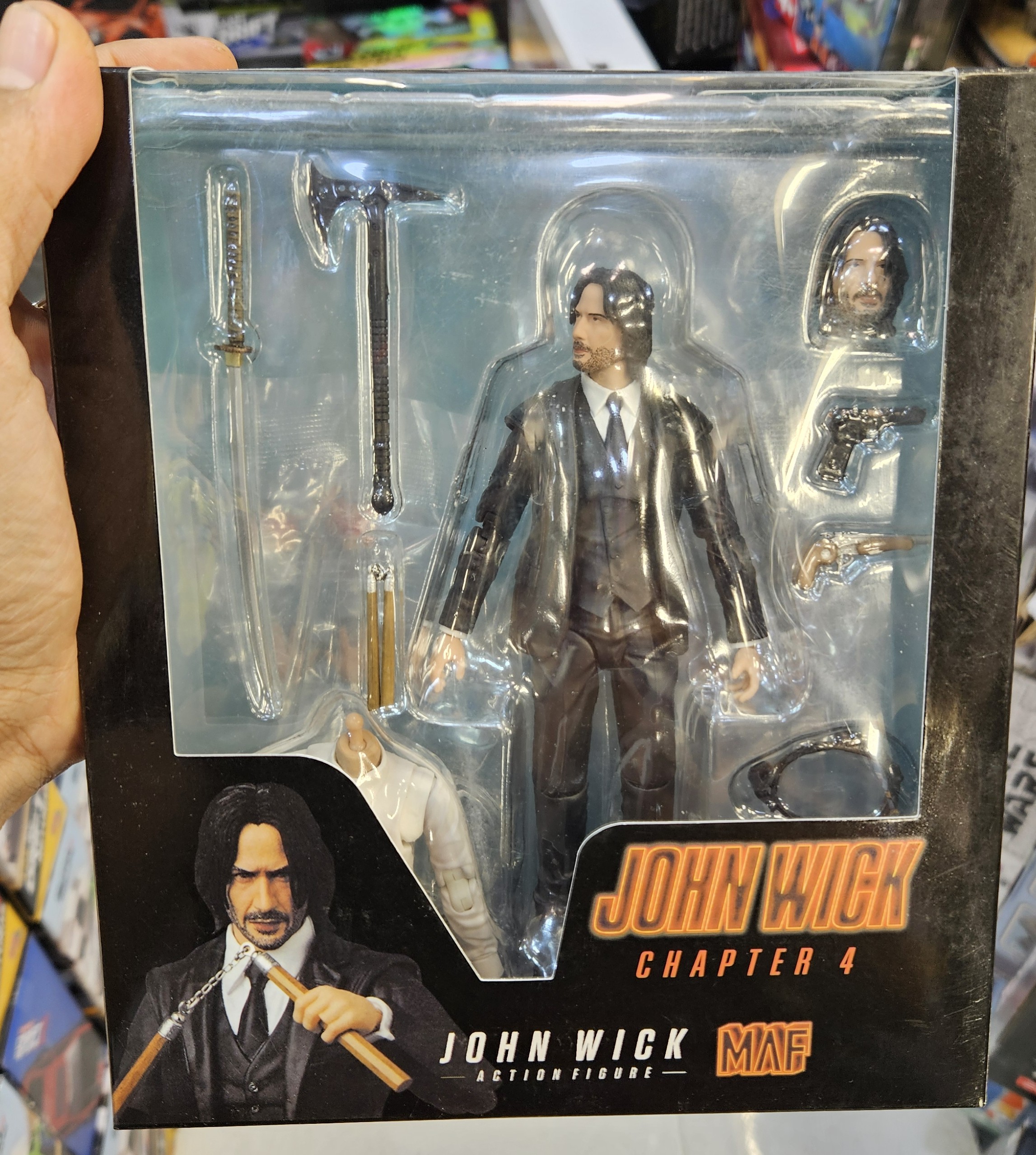اکشن فیگور جان ویک قسمت 4 برند مافکس مدل John Wick Chapter 4 Mafex