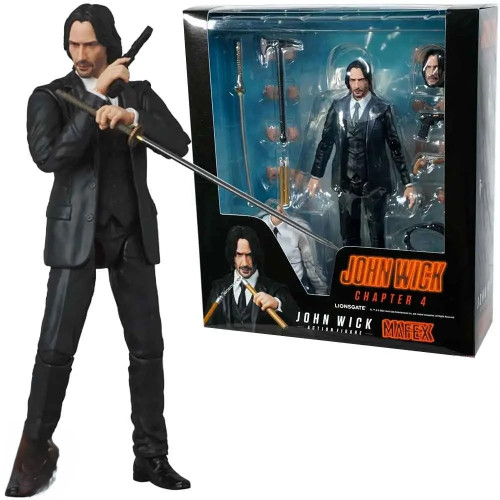 اکشن فیگور جان ویک قسمت 4 برند مافکس مدل John Wick Chapter 4 Mafex