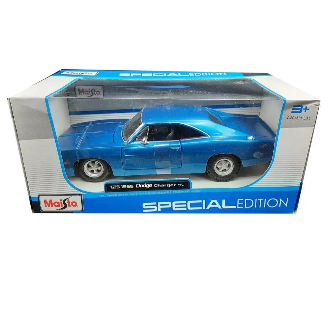 ماکت ماشین دوج چارجر آرتی آبی مدل Dodge charger R/T 1969 برند Maisto