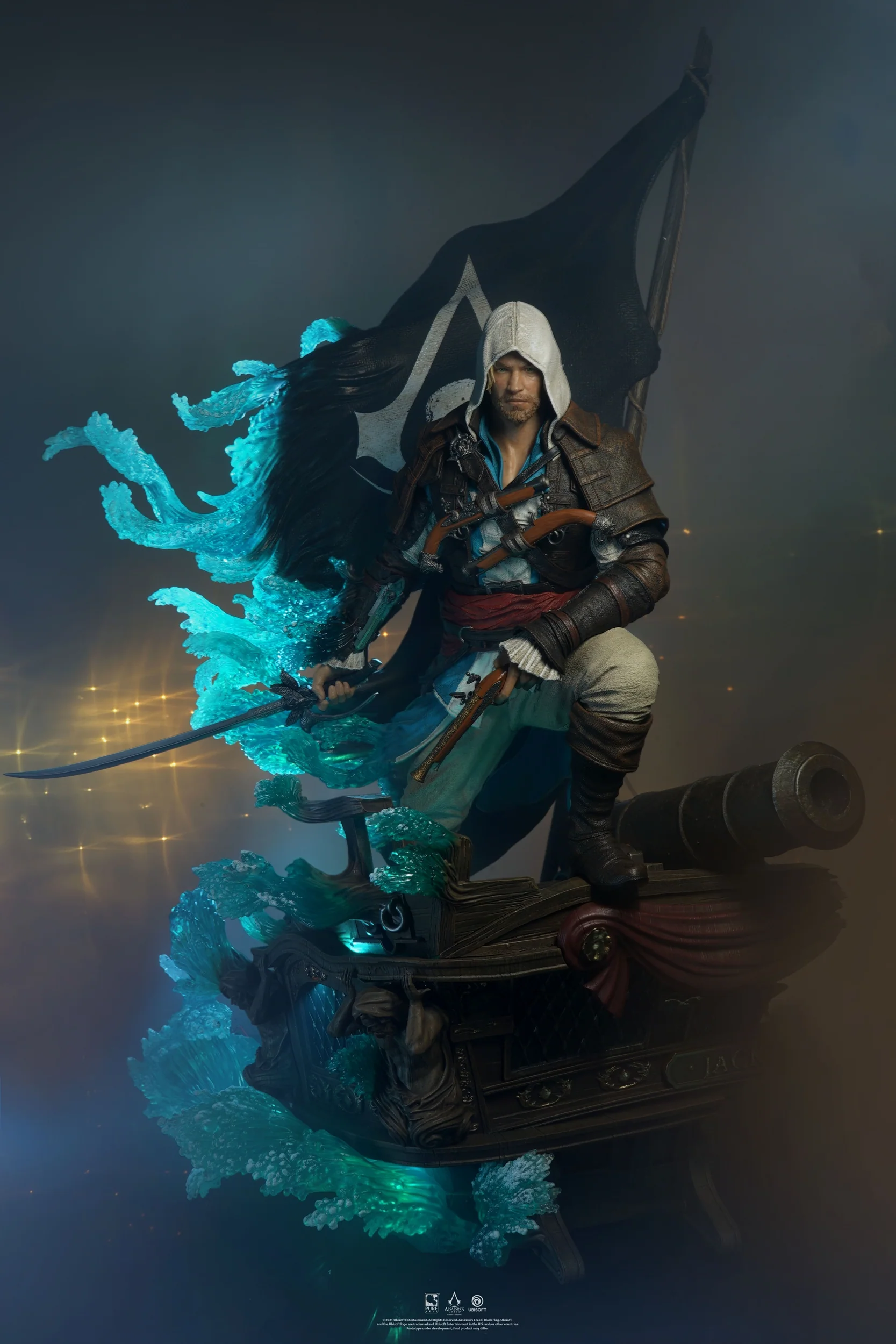 فیگور اساسین کرید بلک فلگ ادوارد نسخه اکسکلوسو برند پیورآرت مدل Assassin's Creed Black Flag Animus Edward Exclusive Edition Pure Arts