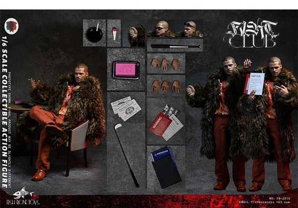 اکشن فیگور فایت کلاب پک دلوکس جک و تایلر 1/6 برند فیش بون FIGHT CLUB Delux Version fishbone