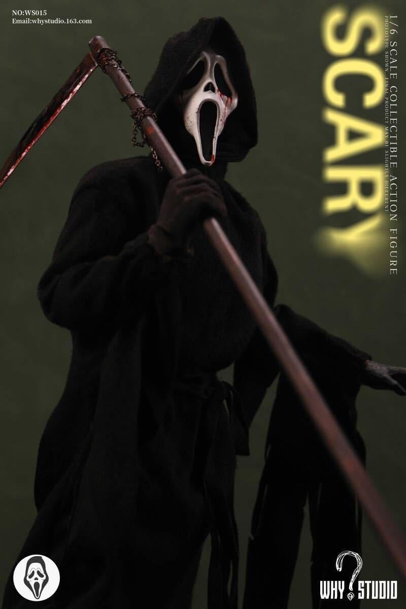 اکشن فیگور گوست جیغ نسخه دلوکس 1/6 برند وای استدیو مدل Scream Ghostface Why Studio