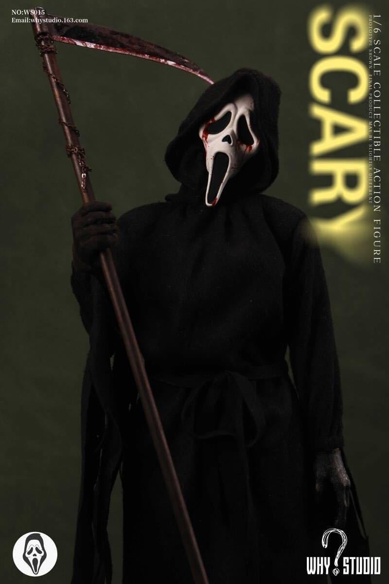 اکشن فیگور گوست جیغ نسخه دلوکس 1/6 برند وای استدیو مدل Scream Ghostface Why Studio