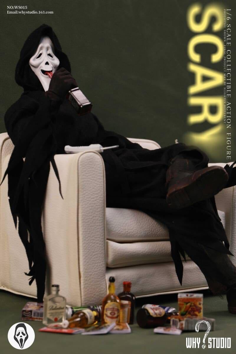 اکشن فیگور گوست جیغ نسخه دلوکس 1/6 برند وای استدیو مدل Scream Ghostface Why Studio