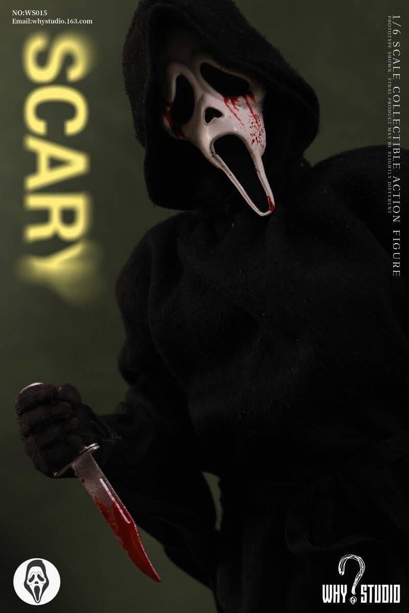اکشن فیگور گوست جیغ نسخه دلوکس 1/6 برند وای استدیو مدل Scream Ghostface Why Studio