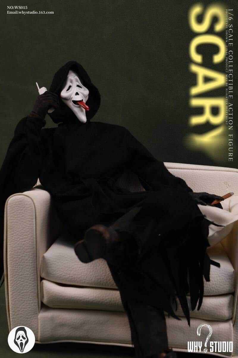 اکشن فیگور گوست جیغ نسخه دلوکس 1/6 برند وای استدیو مدل Scream Ghostface Why Studio