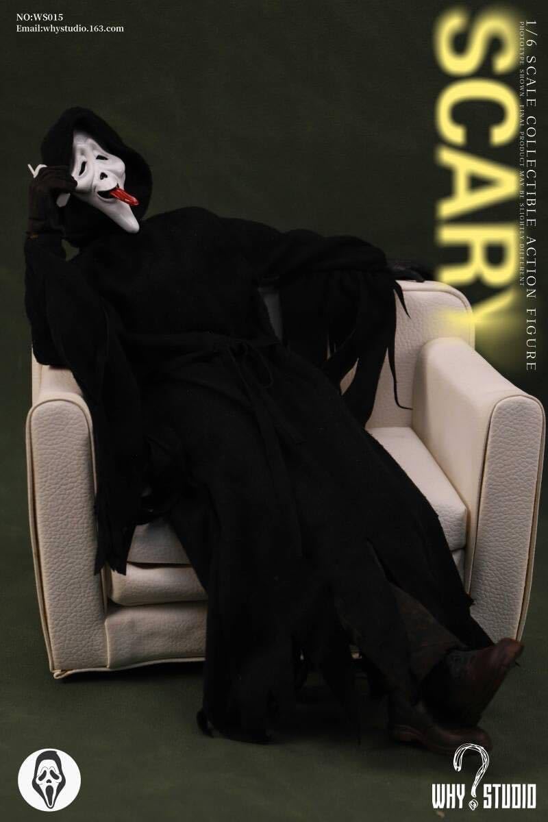 اکشن فیگور گوست جیغ نسخه دلوکس 1/6 برند وای استدیو مدل Scream Ghostface Why Studio
