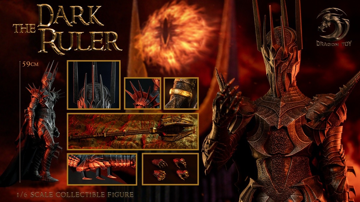 اکشن فیگور سائورون ارباب حلقه ها نسخه لیمیتد 1/4 برند دراگون پلی مدل LORD OF THE RING SAURON Dragon Play