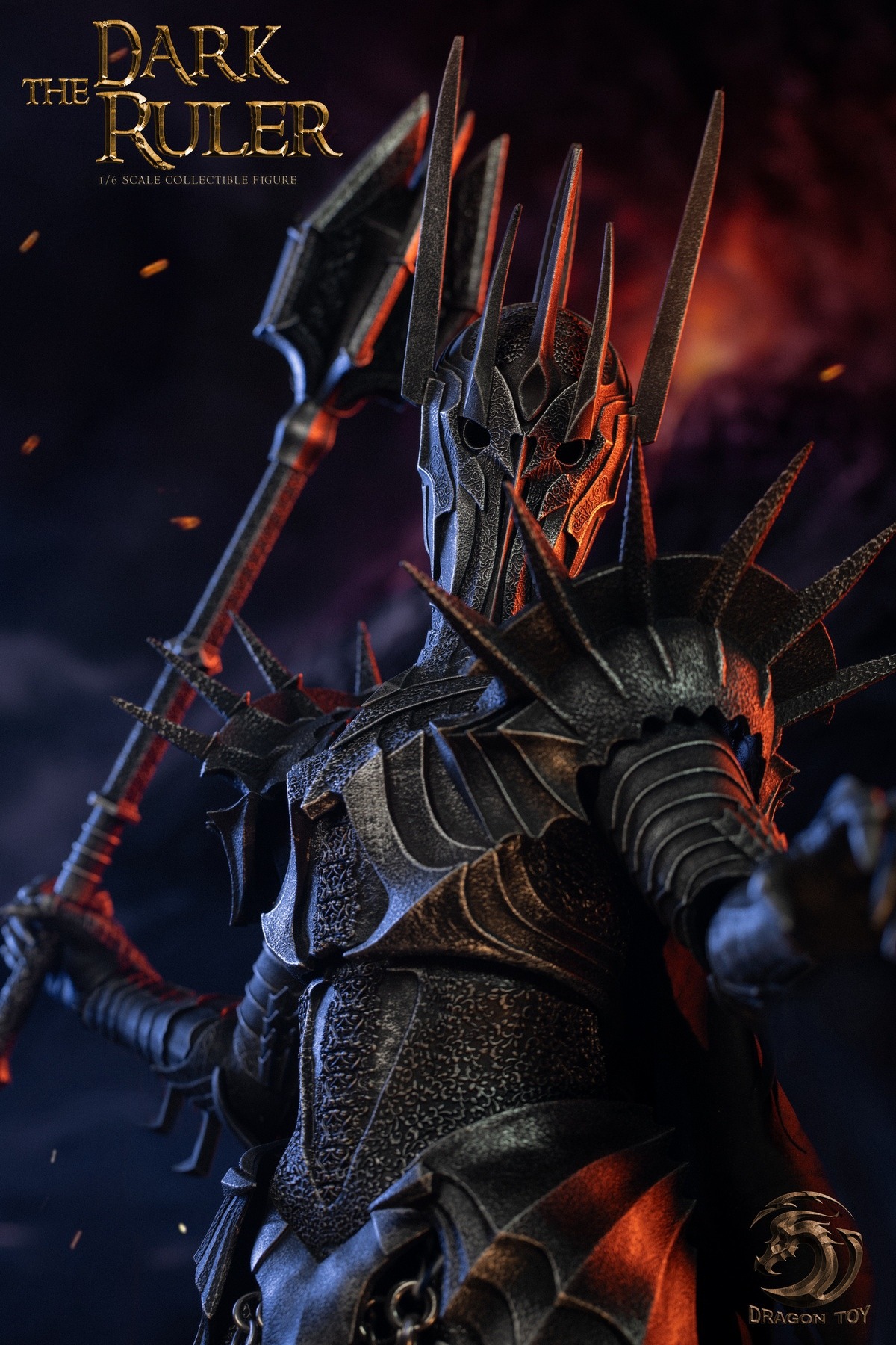 اکشن فیگور سائورون ارباب حلقه ها نسخه لیمیتد 1/4 برند دراگون پلی مدل LORD OF THE RING SAURON Dragon Play
