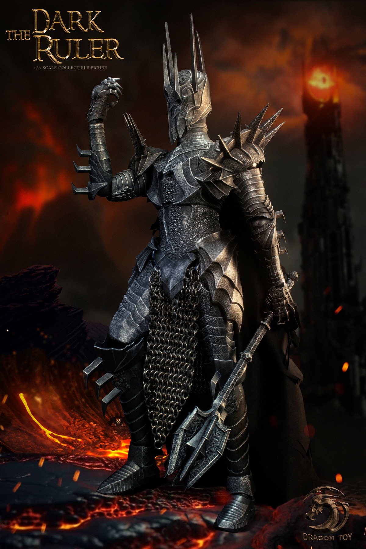 اکشن فیگور سائورون ارباب حلقه ها نسخه لیمیتد 1/4 برند دراگون پلی مدل LORD OF THE RING SAURON Dragon Play