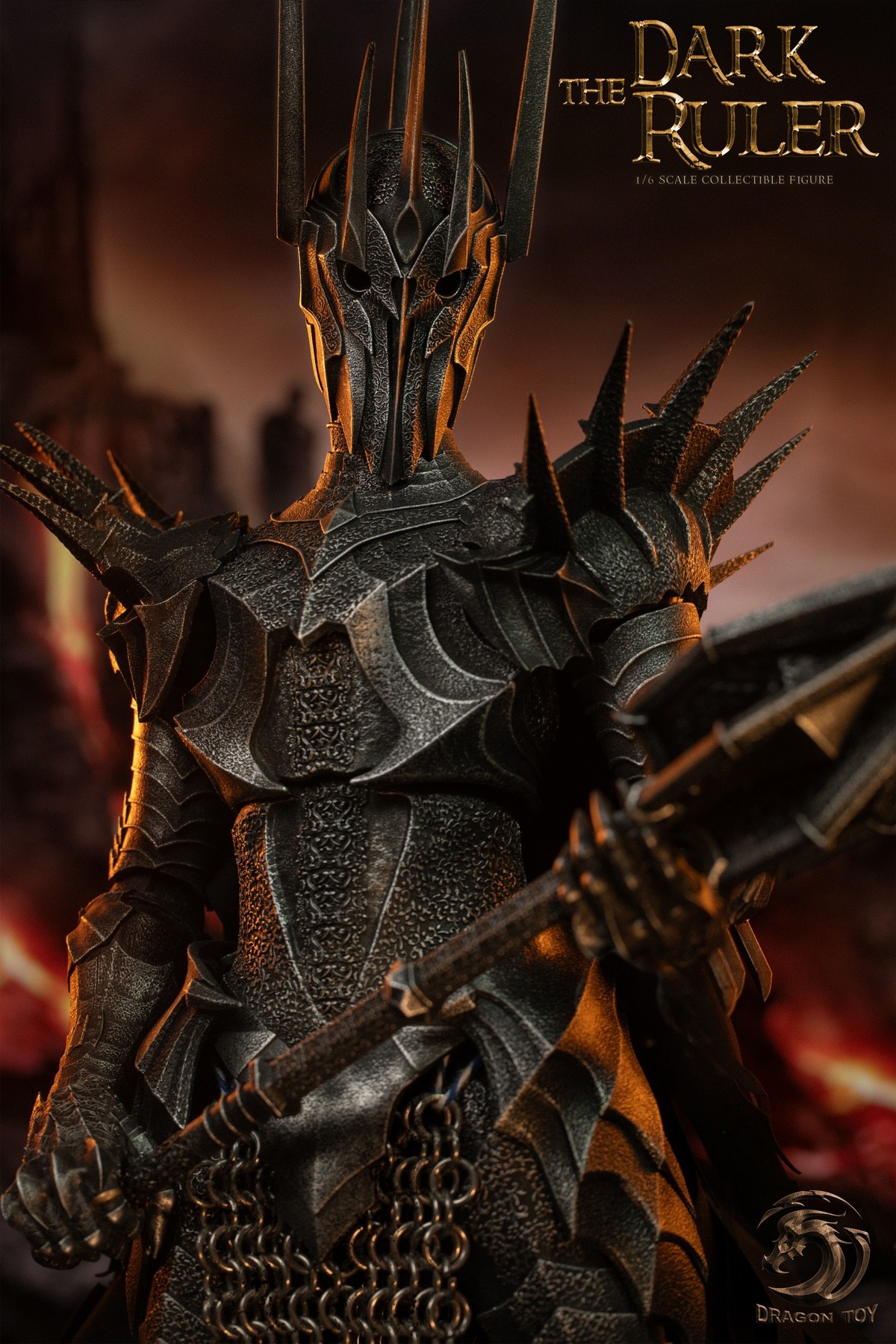 اکشن فیگور سائورون ارباب حلقه ها نسخه لیمیتد 1/4 برند دراگون پلی مدل LORD OF THE RING SAURON Dragon Play