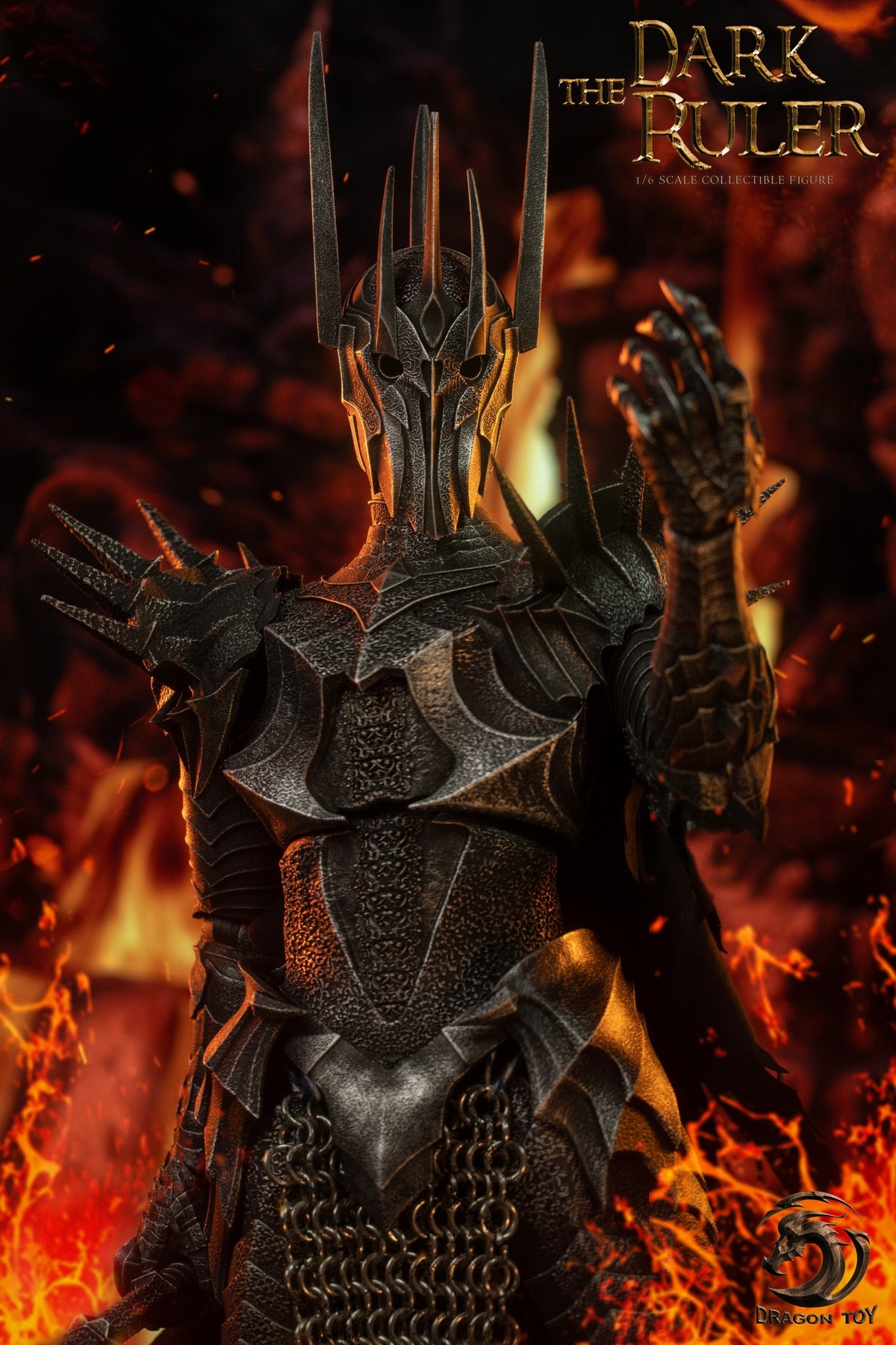 اکشن فیگور سائورون ارباب حلقه ها نسخه لیمیتد 1/4 برند دراگون پلی مدل LORD OF THE RING SAURON Dragon Play