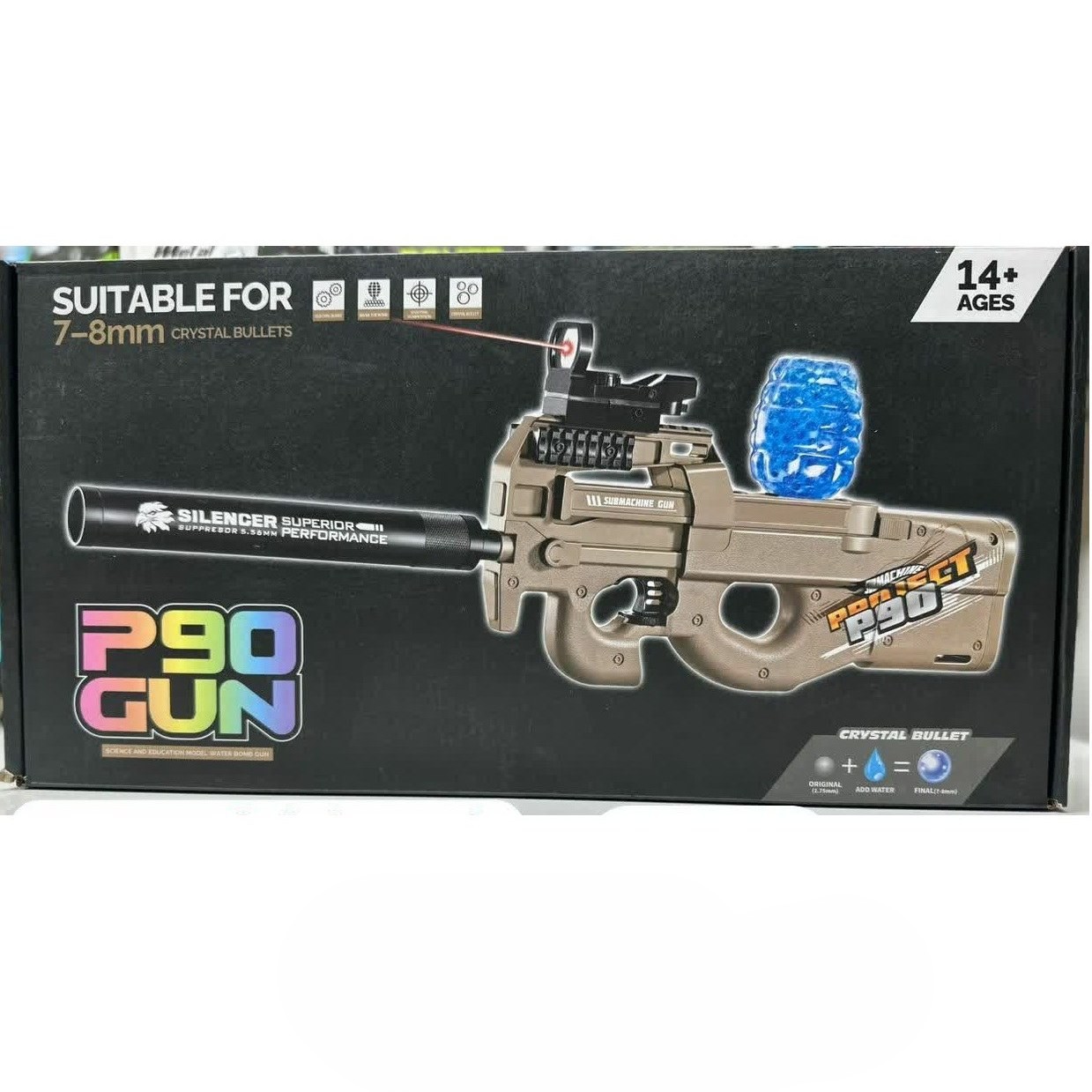 تفنگ تیر ژله ای رگباری P90 مدل P90 Gun