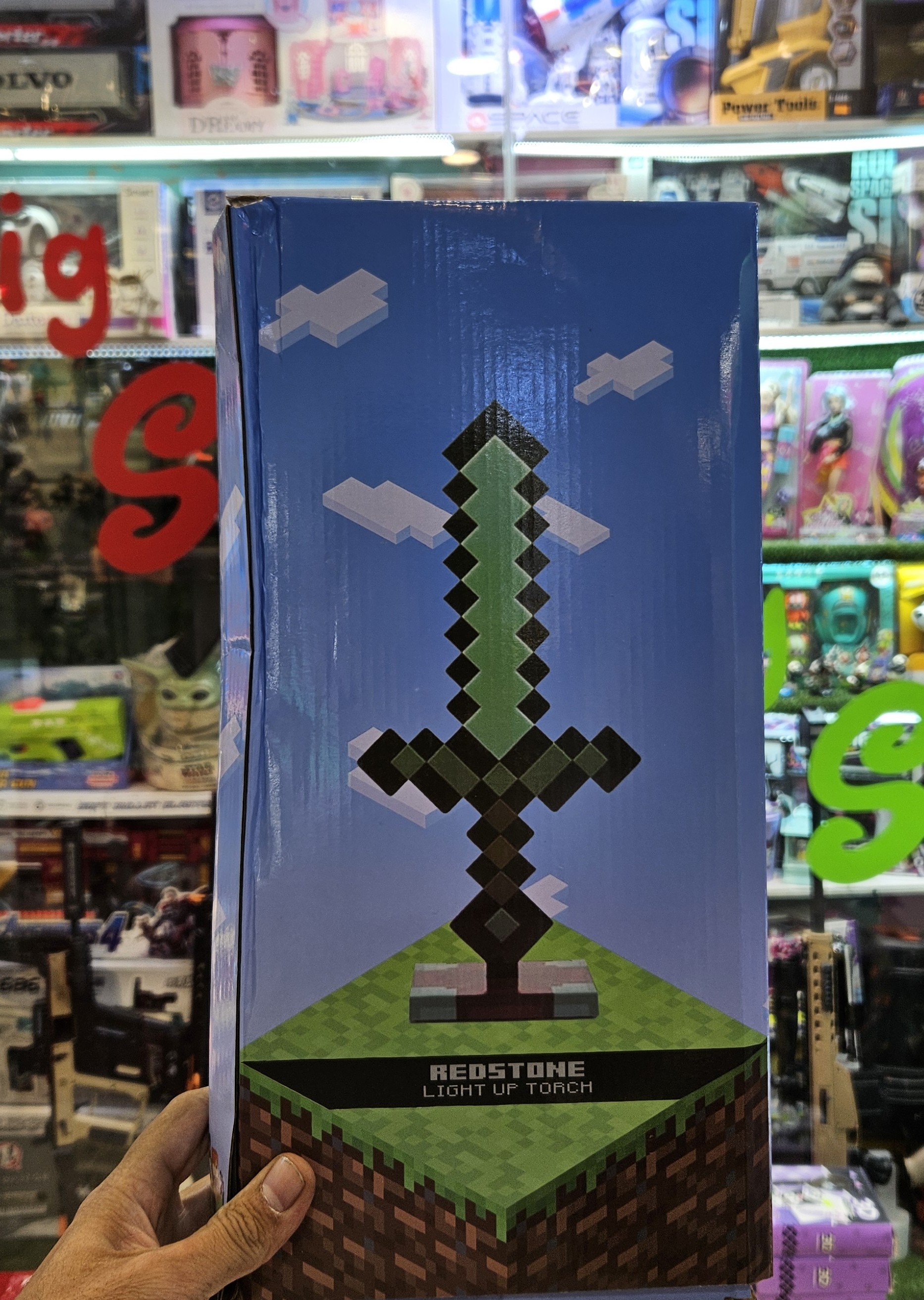 شمشیر ماینکرافت چراغدار شارژی پایه دار