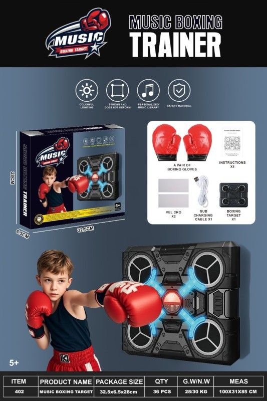 دستگاه بوکس دیواری هوشمند 4 حالته بلوتوث دار مدل ‎002