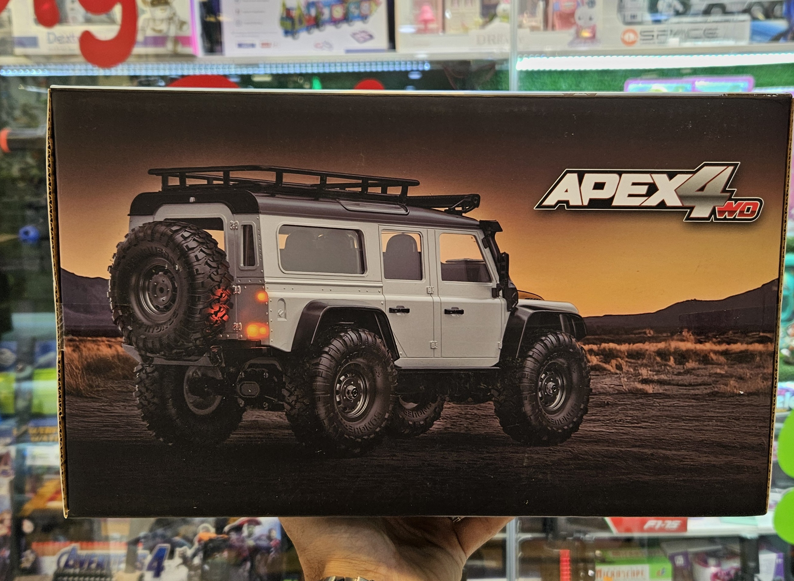 ماشین کنترلی لندرور دیفندر رالی صخره نورد اچ بی نقره ای 1/16 مدل 1609