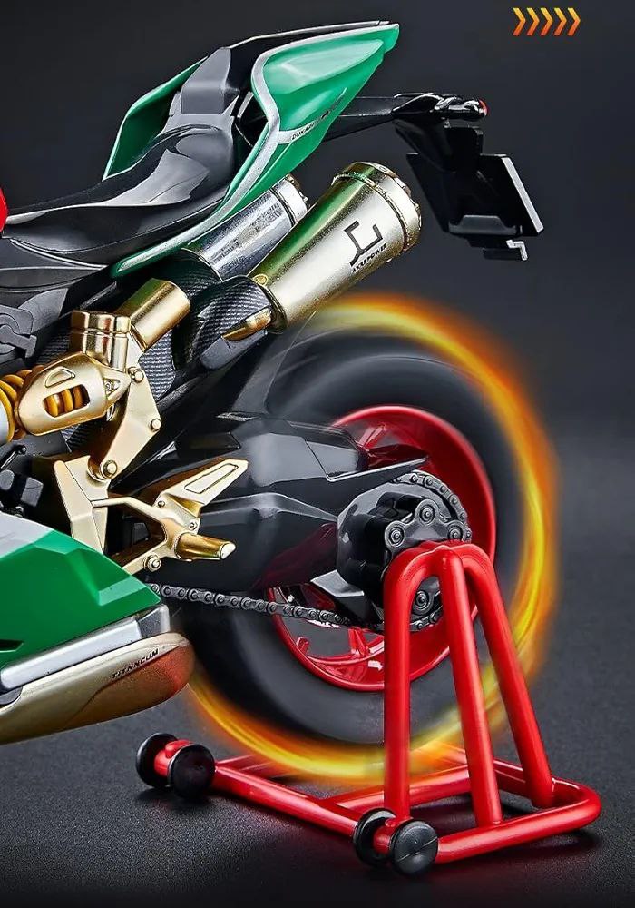 ماکت موتور دوکاتی استارتی و دودزا همراه با کاسکت مدل DUCATI 8678