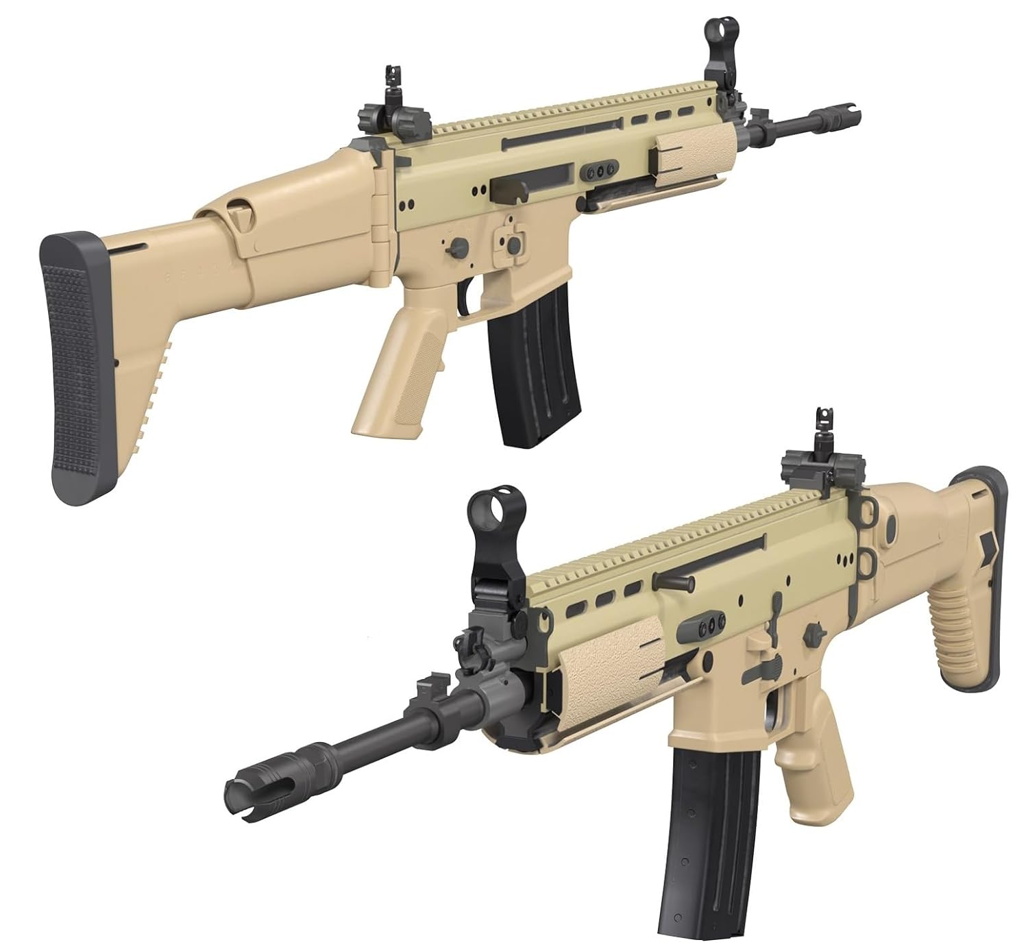 تفنگ رگباری شارژی تیر ژله ای و تک تیر اسکار مدل Scar SG10