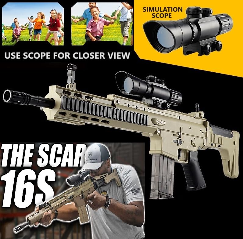تفنگ رگباری شارژی تیر ژله ای و تک تیر اسکار مدل Scar SG10