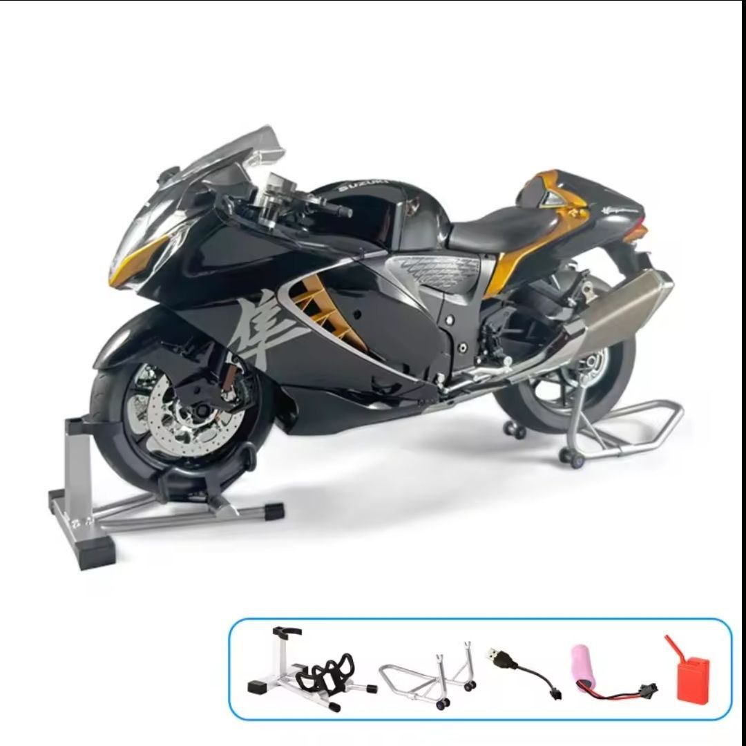 ماکت موتور سوزوکی هایابوسا استارتی شارژی دودزا مقیاس 1/6 مدل Suzuki Hayabusa