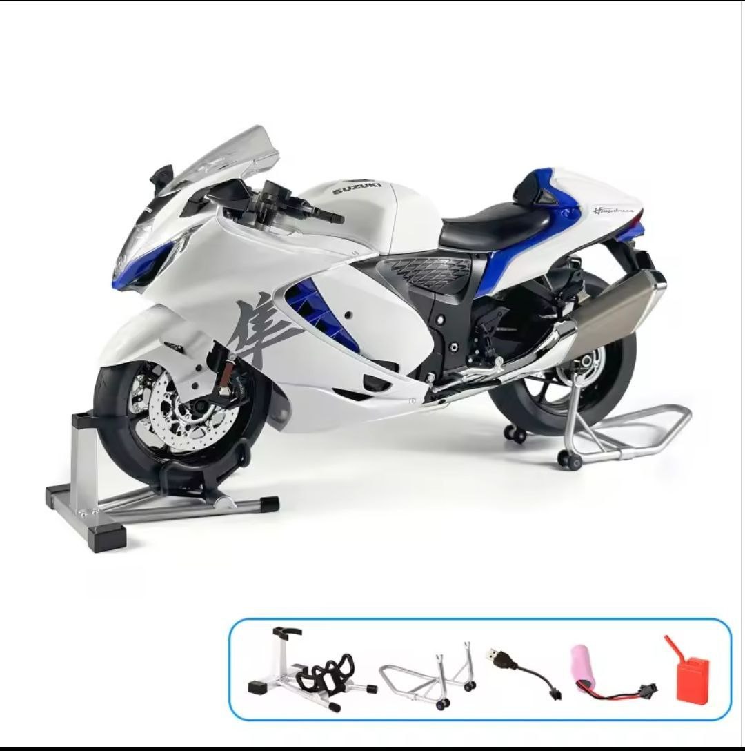 ماکت موتور سوزوکی هایابوسا استارتی شارژی دودزا مقیاس 1/6 مدل Suzuki Hayabusa