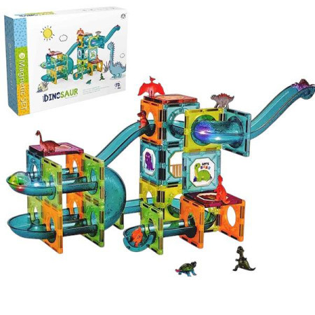 اسباب بازی کاشی های مغناطیسی 73 تکه دایناسوردار پارک ژوراسیک