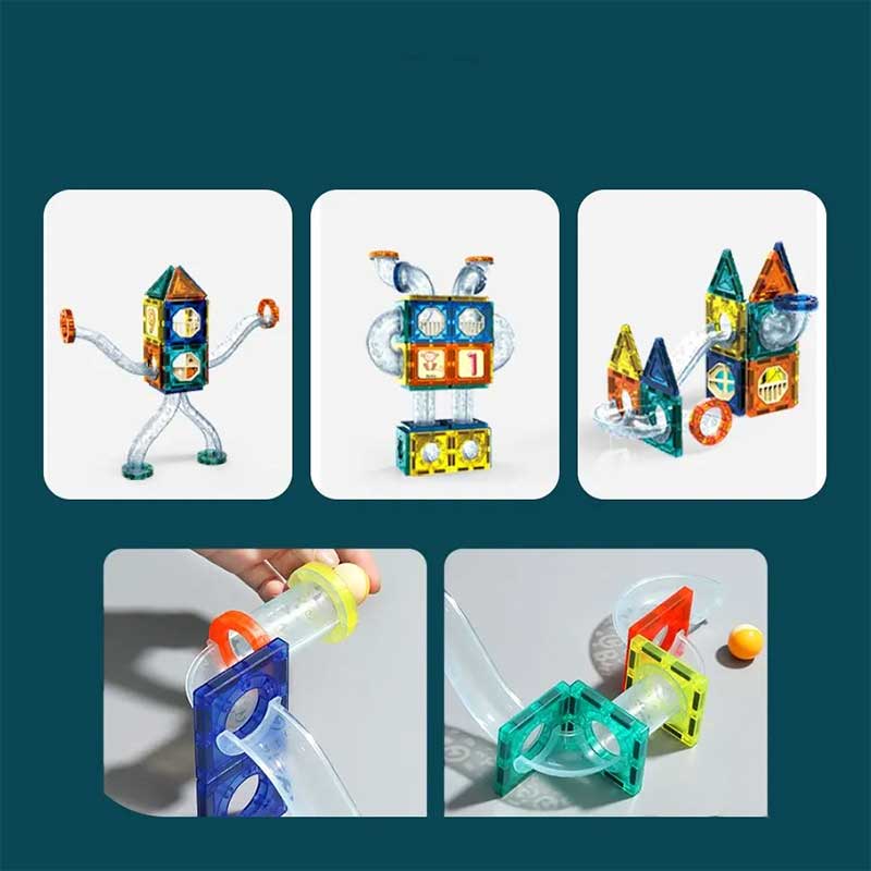 اسباب بازی کاشی های مغناطیسی 109 تکه چرخ و فلک دار