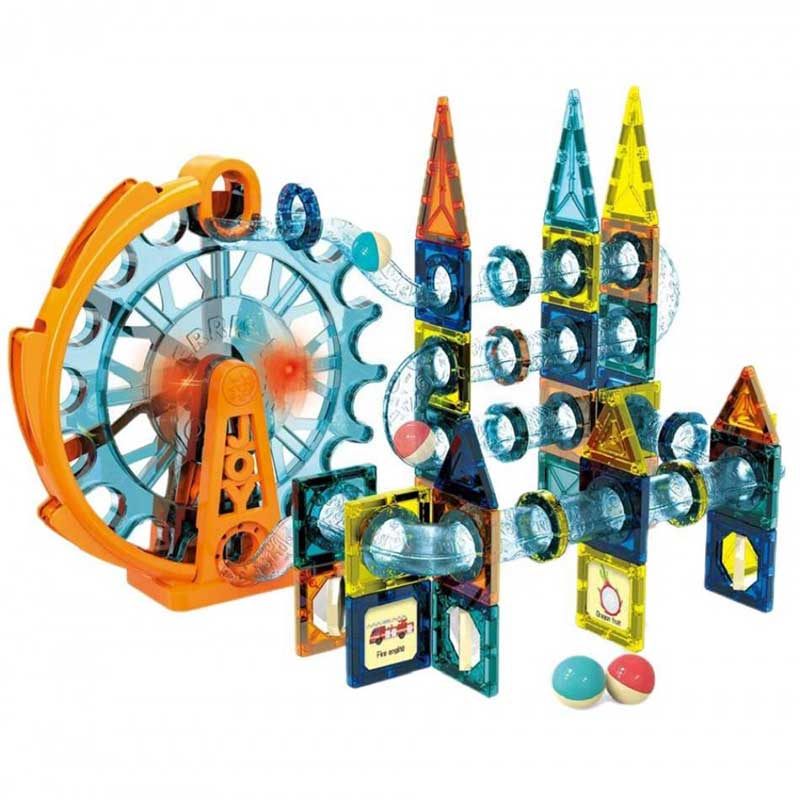 اسباب بازی کاشی های مغناطیسی 109 تکه چرخ و فلک دار