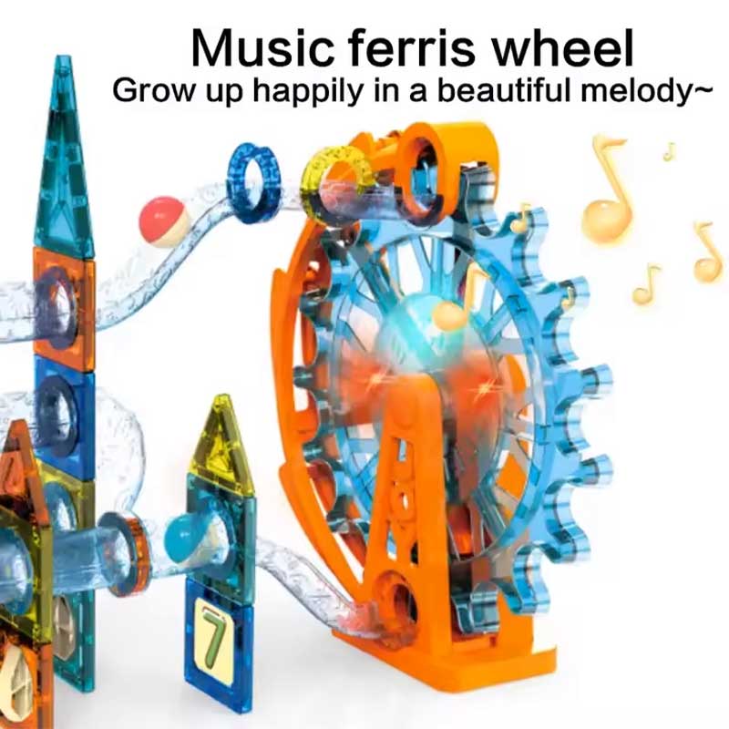 اسباب بازی کاشی های مغناطیسی 109 تکه چرخ و فلک دار