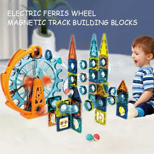 اسباب بازی کاشی های مغناطیسی 109 تکه چرخ و فلک دار