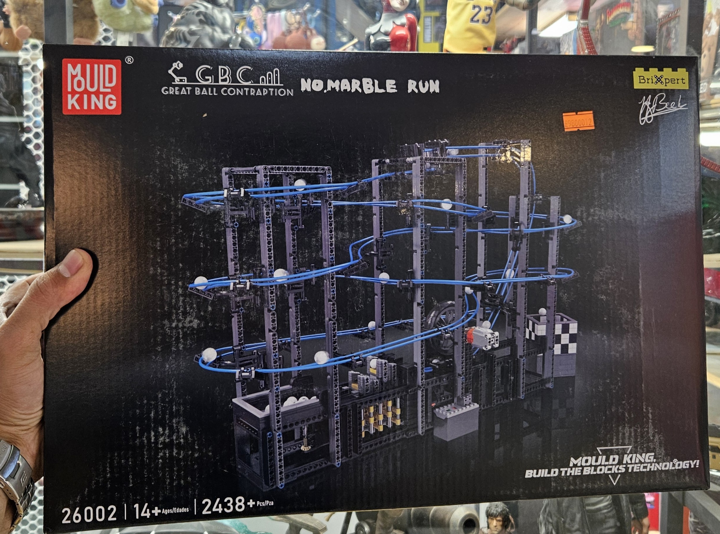 لگو کیت ساخت ترن هوایی مسابقه توپ موتوردار مولدکینگ 2438 قطعه مدل Mouldking Marble Run 26002