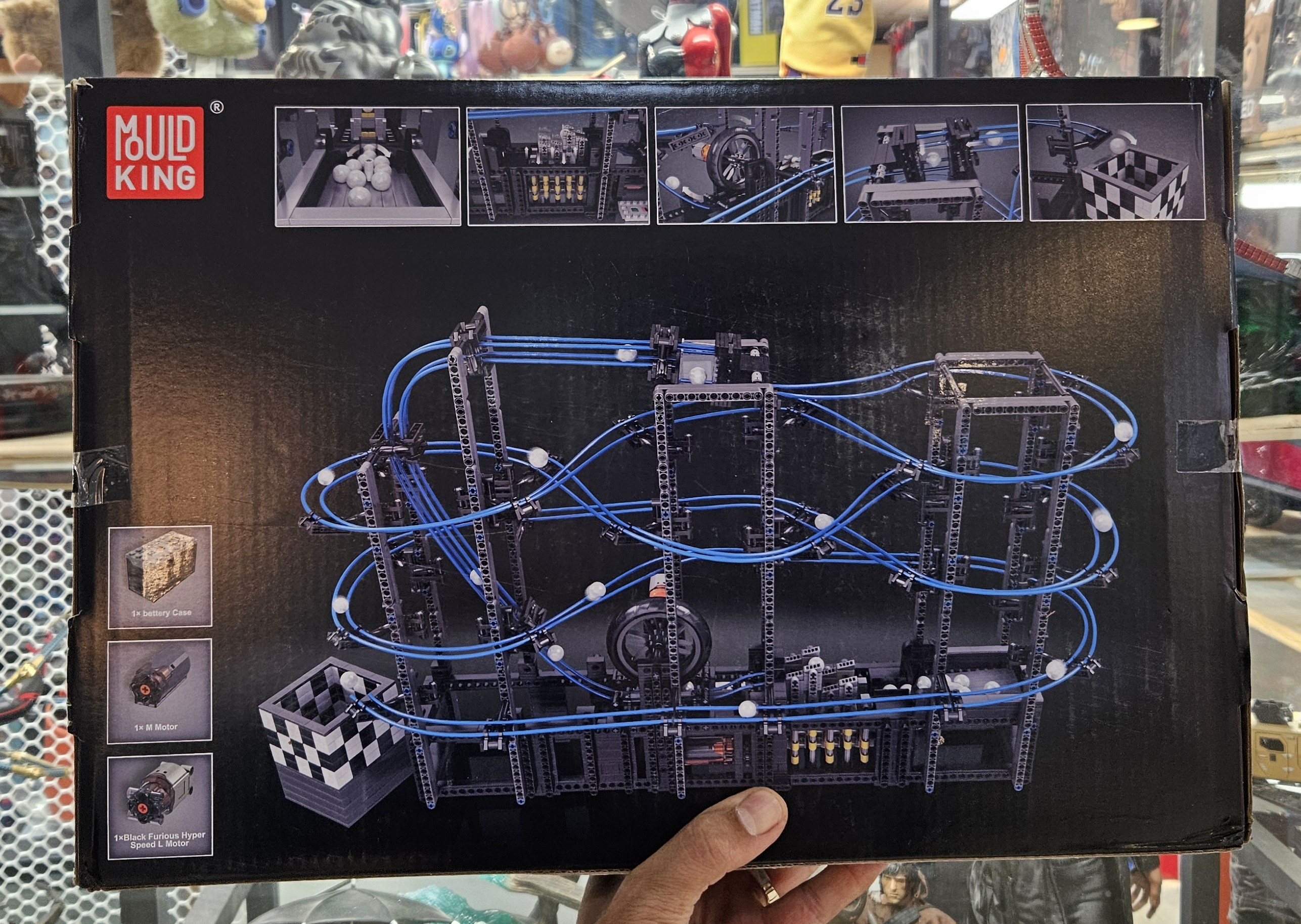 لگو کیت ساخت ترن هوایی مسابقه توپ موتوردار مولدکینگ 2438 قطعه مدل Mouldking Marble Run 26002