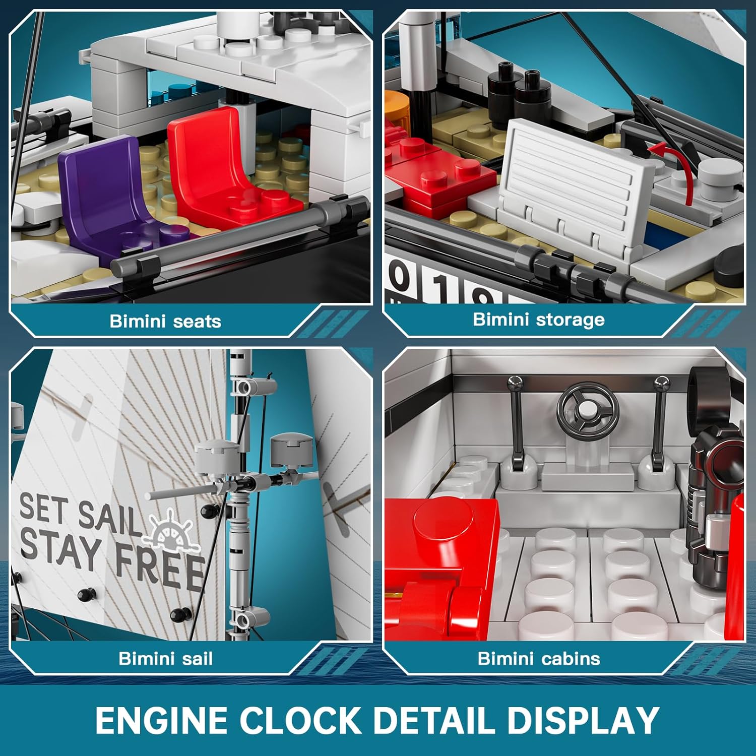 لگو قایق تفریحی بادبان دار 893 قطعه مولدکینگ مدل Mouldking 10194