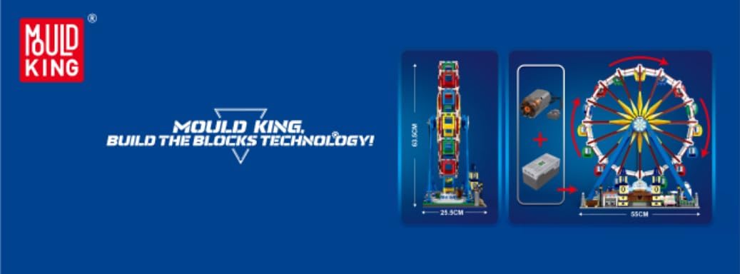 لگو چرخ و فلک شهربازی موتوردار 3836 قطعه مولدکینگ Mouldking 11006