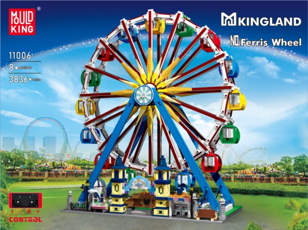 لگو چرخ و فلک شهربازی موتوردار 3836 قطعه مولدکینگ Mouldking 11006