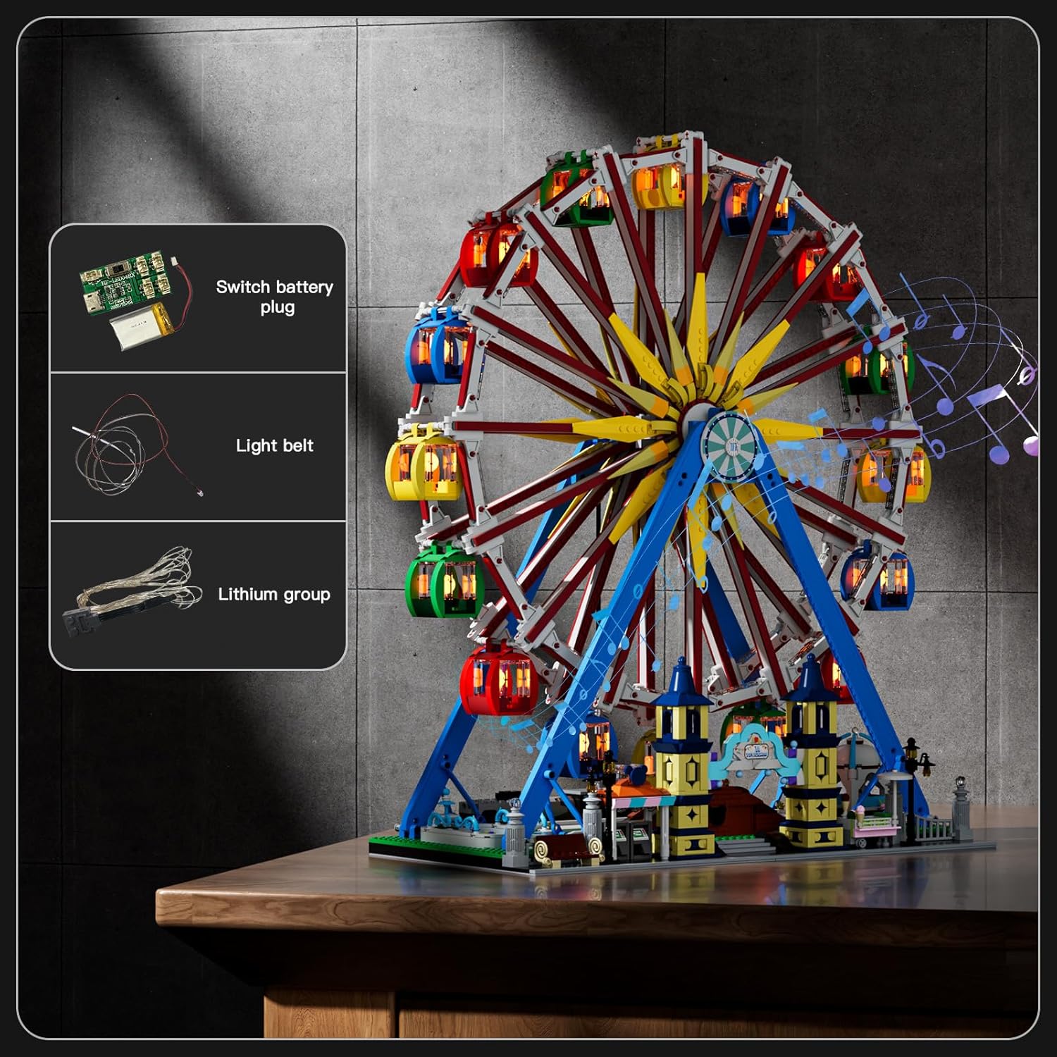 لگو چرخ و فلک شهربازی موتوردار 3836 قطعه مولدکینگ Mouldking 11006