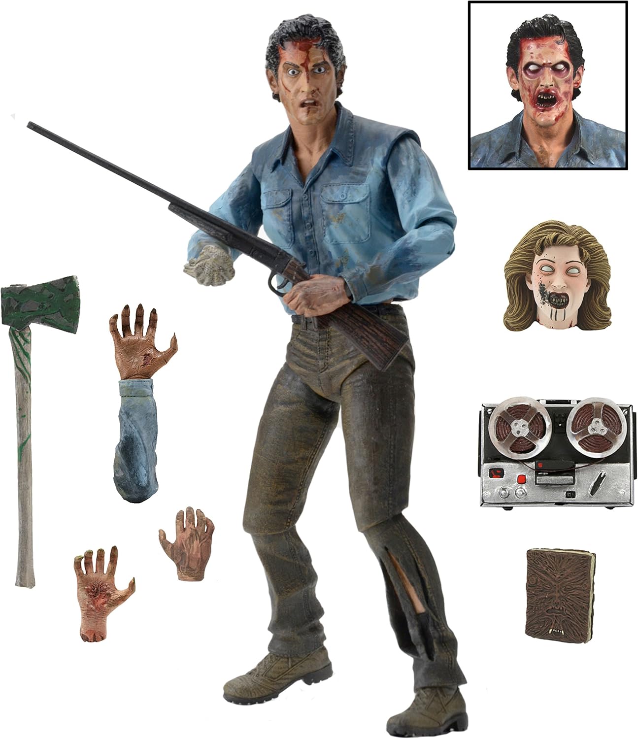 اکشن فیگور اویل دد 2 نکا 18 سانت مدل Evil Dead 2 Dead By Dawn Ultimate Ash Neca