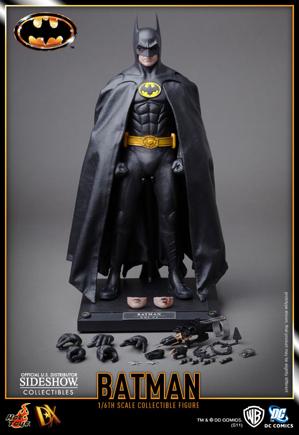 اکشن فیگور بتمن مایکل کیتون هات تویز 1/6 دلوکس مدل Batman Michael Keaton 1989 Hot Toys DX09