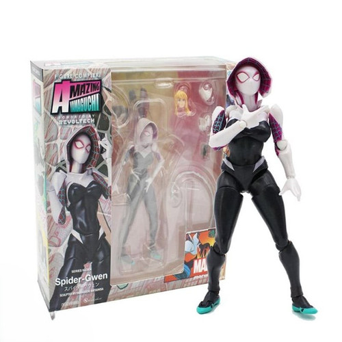 اکشن فیگور گوئن استیسی اسپایدرمن 15 سانت کایودو مدل Spiderman Gwen Stacy Kaiyodo