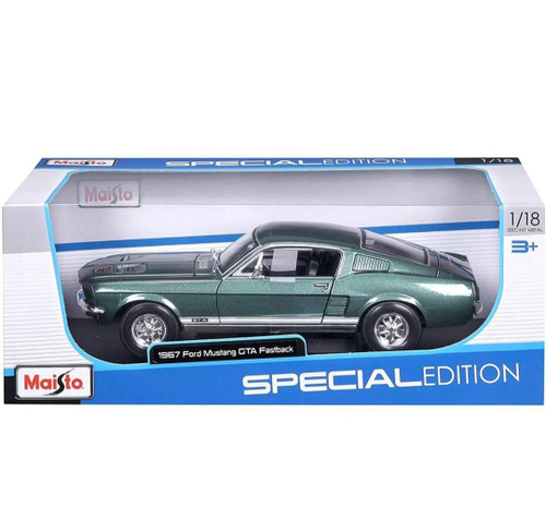 ماکت فلزی ماشین فورد ماستنگ جی تی ای فست بک 1967 مایستو مقیاس 1/18 مدل Maisto Ford Mustang GTA Fastback 1967 1/18