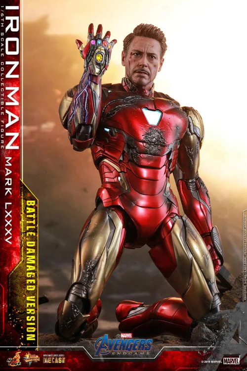 اکشن فیگور آیرون من انتقام جویان اینفینیتی وار هات تویز تونی استارک مدل Ironman Mark LXXXV Batlle Damaged Version Hot Toys MMS543 D33 Diecast