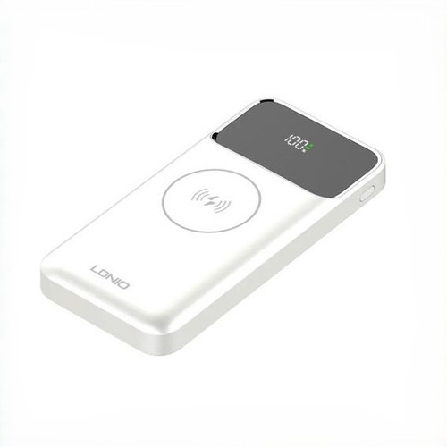 پاوربانک مگ سیف دار 10 هزار میلی آمپر با توان 22.5 وات الدینیو مدل LDNIO 10000mAh 22.5W Magnetic Wireless Power Bank PQ12