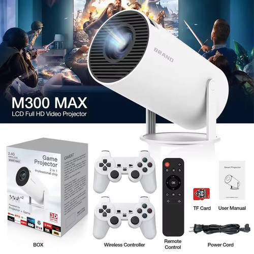 پرژکتور چندکاره همراه 2 دسته بازی و کنترل مدل Wireless Game Projector 2 in 1 Multimedia