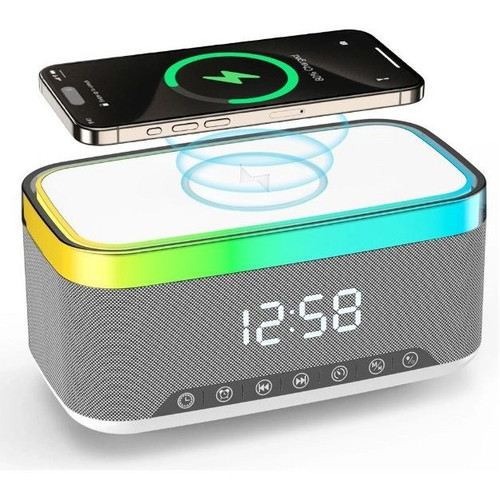 اسپیکر و شارژر بی سیم موبایل مدل Wireless LED Speaker S-300