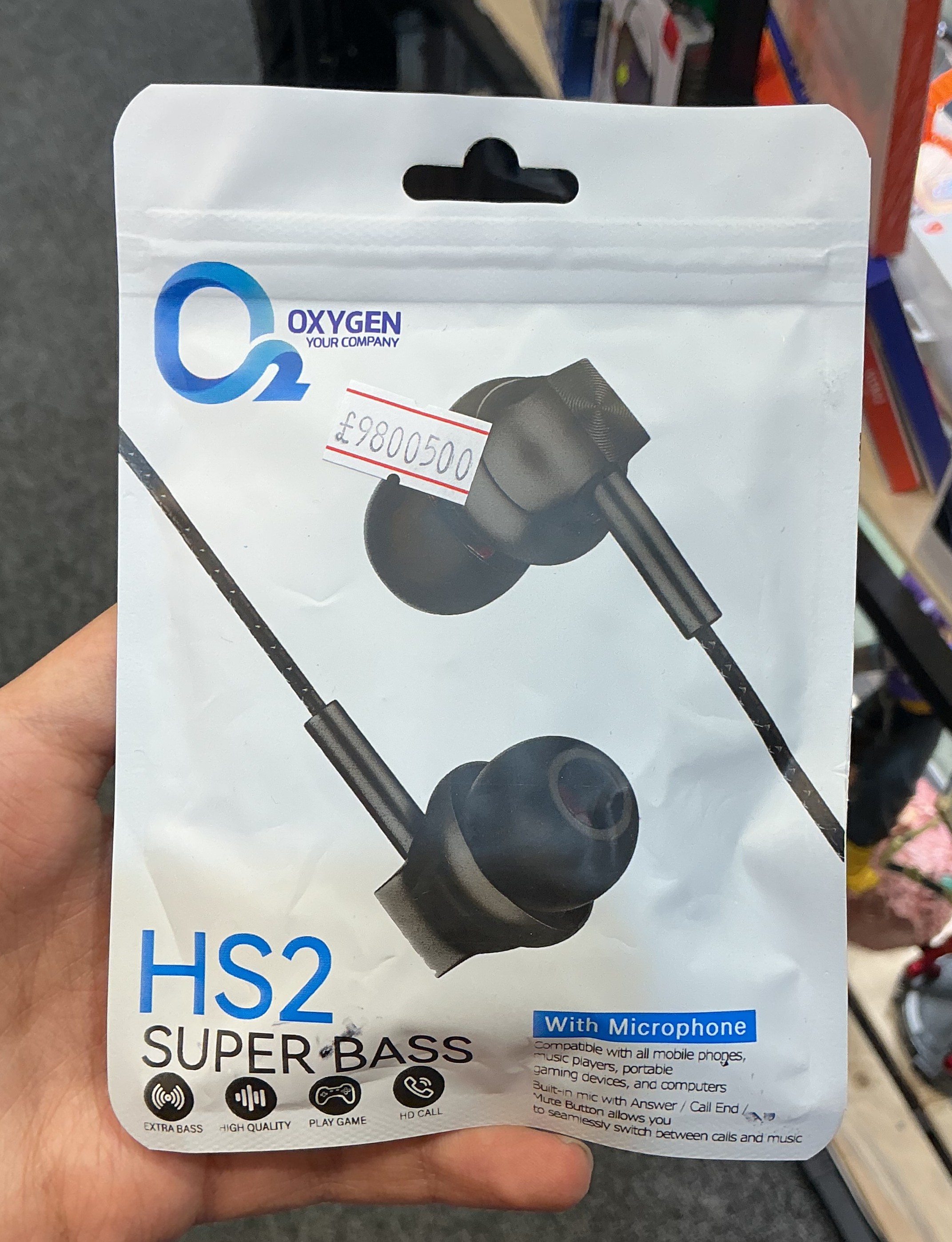 هندزفری سیمی اکسیژن مدل Oxygen Wire Headset HS2