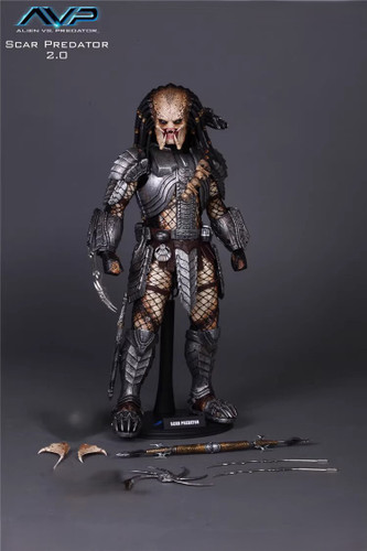 اکشن فیگور پردیتور علیه الین مدل Haocai Toy AVP Scar Predator 1/6