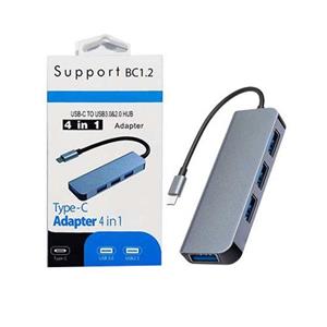 آداپتور هاب یو اس بی 4 در 1 مدل USB Adapter Hub 4 in 1