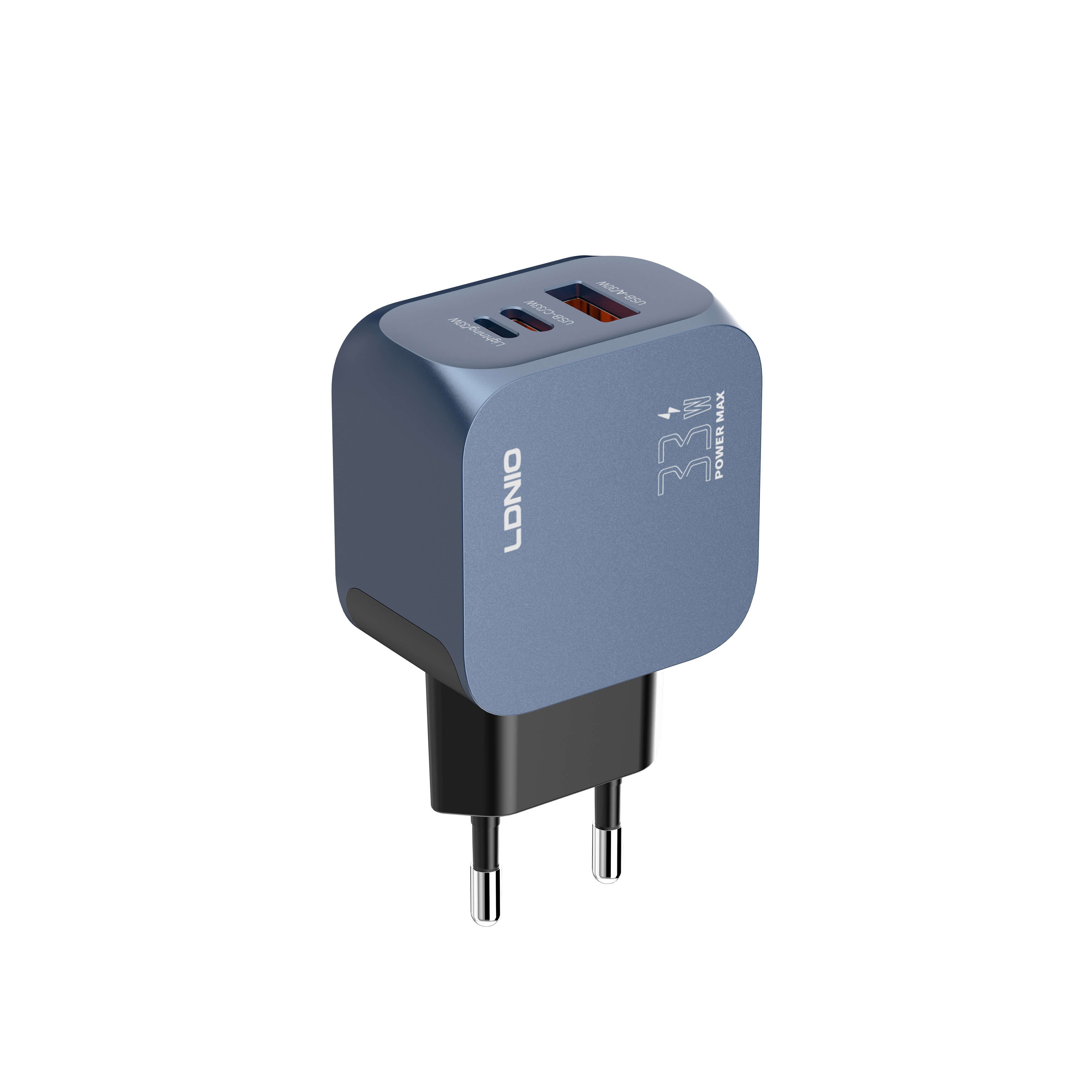 آداپتور شارژر با 3 ورودی توان 33 وات الدینیو مدل LDNIO Multiport Adapter 33W GaN