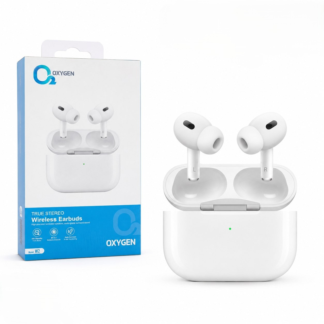 هندزفری ایرپاد بلوتوثی اکسیژن مدل Oxygen Wireless Earbuds W2