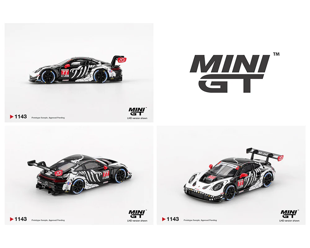 ماکت فلزی پورشه 911 جی تی 3 لمانز مینی جی تی مقیاس 1/64 مدل Mini GT Porsche 911 GT3 R IMSA Petit Le Mans 1/64